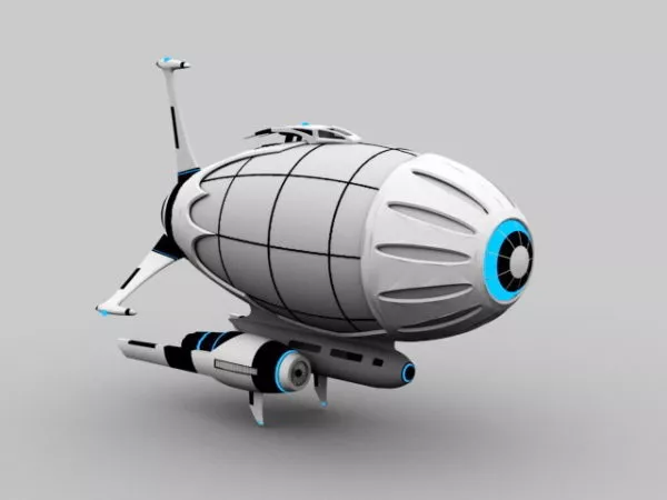 Sci-fi Airship 3d model Sci-fi Airship 3d model
