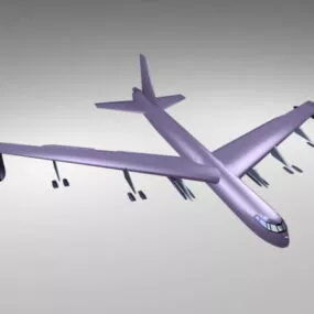 Purple Airliner 3d model