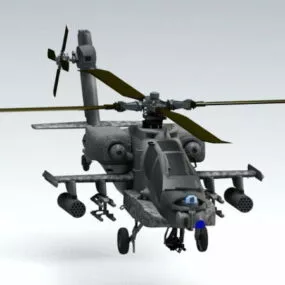 Ah-64 Apache Attack Helicopter 3d model