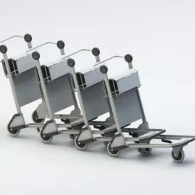Airport Baggage Carts 3d model