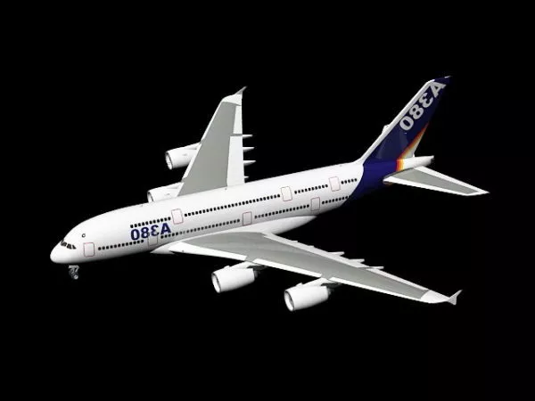 Airbus A380 Passenger Airliner 3d model