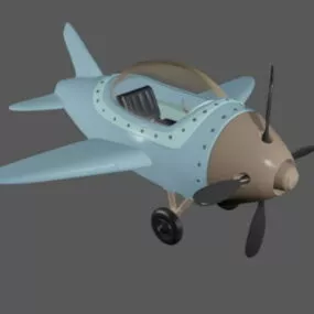 Cartoon Airplane 3d model
