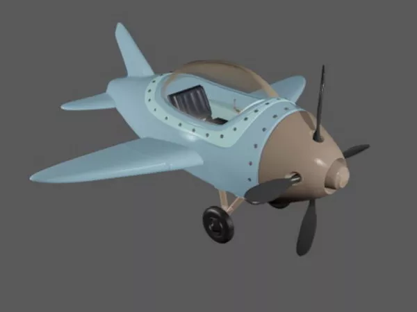 Cartoon Airplane 3d model Cartoon Airplane 3d model