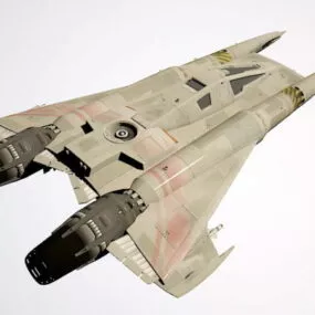 Sci-fi Fighter Aircraft 3d model