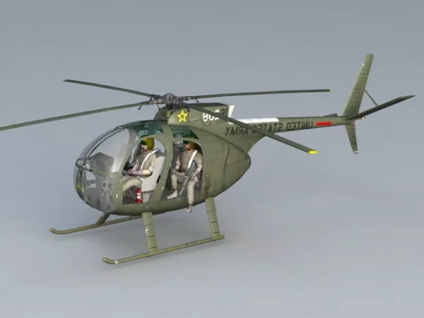As350 Squirrel Helicopter 3d model