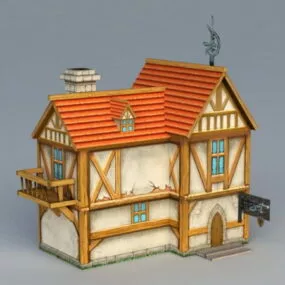 Medieval Town House 3d model