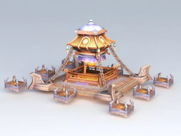 Fantastic Sacrificial Altar Tower 3d model Fantastic Sacrificial Altar Tower 3d model