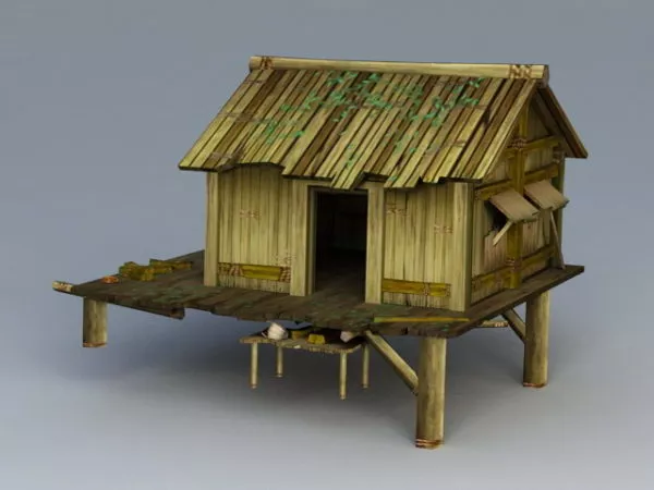 Wood Log Stack 3d model