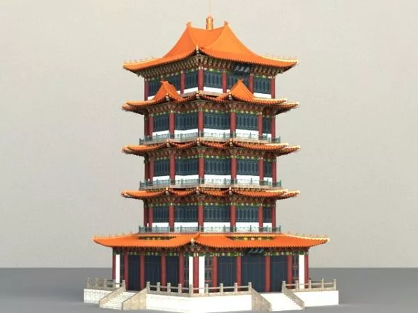 Ancient Chinese Pagoda 3d model Ancient Chinese Pagoda 3d model