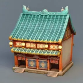 Anime Ancient Building 3d model