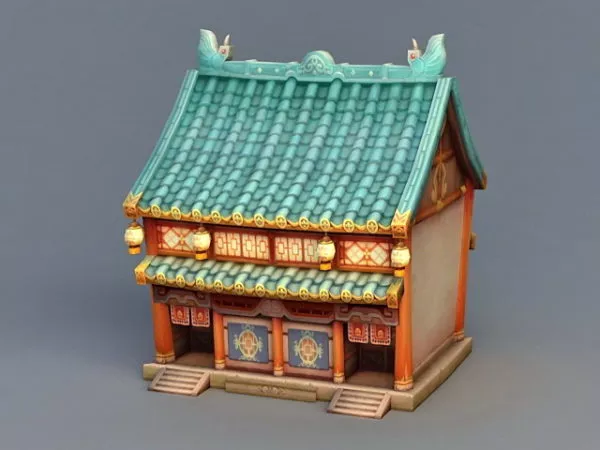 Anime Ancient Building 3d model Anime Ancient Building 3d model