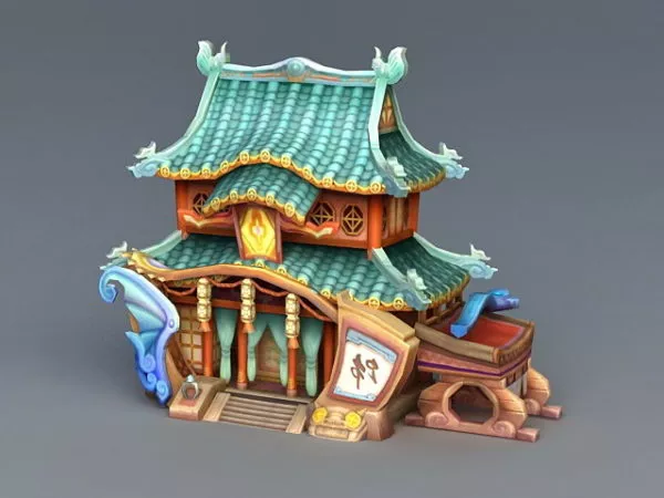 Cartoon China Architecture 3d model Cartoon China Architecture 3d model