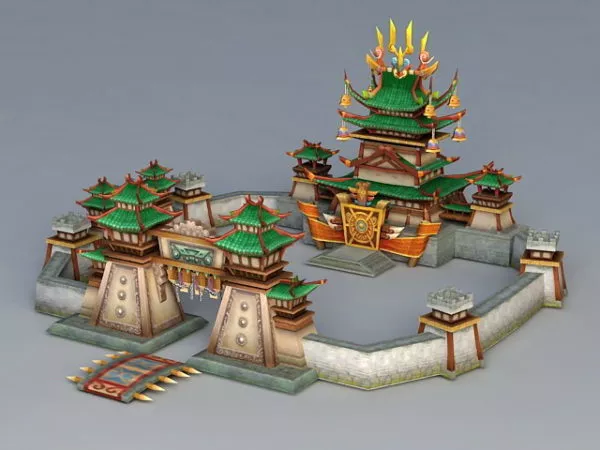 Fighting Game Arena 3d model Fighting Game Arena 3d model