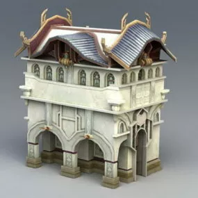 Medieval Town Building 3d model