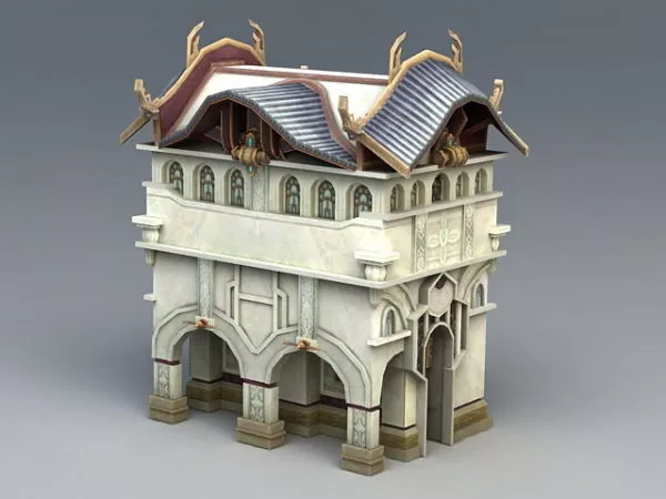 Medieval Town Building 3d model Medieval Town Building 3d model