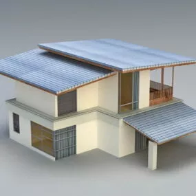 Town Country House 3d model