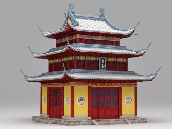 Medieval Temple Building 3d model