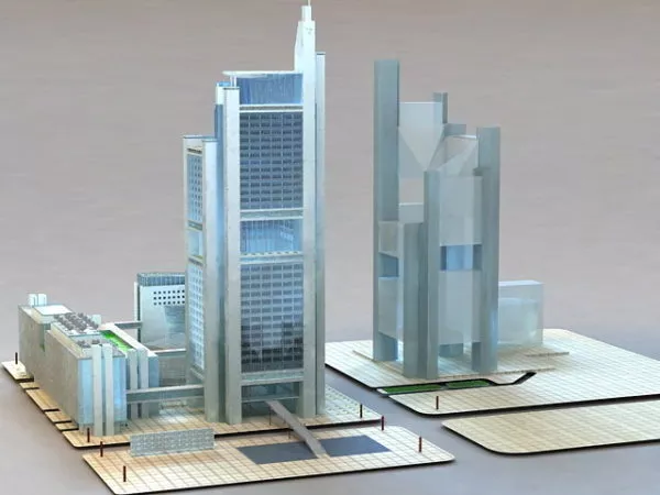 Commercial Complexes 3d model Commercial Complexes 3d model