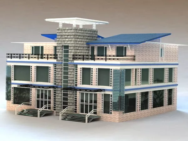 Modern Townhome 3d model Modern Townhome 3d model