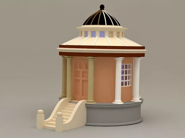 European Round Gazebo 3d model