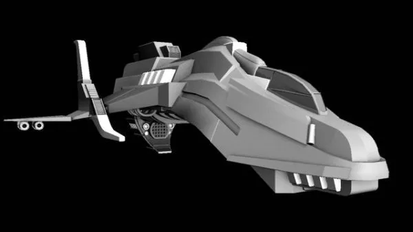 Sci-fi Starfighter 3d model Sci-fi Starfighter 3d model