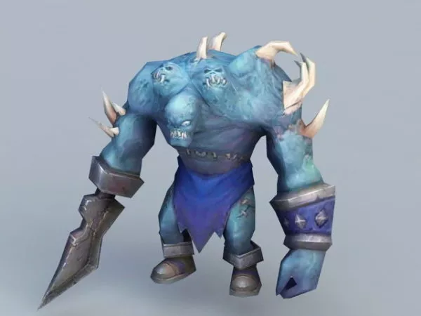 Blue Orc Warrior 3d model Blue Orc Warrior 3d model