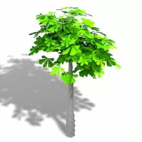 Braided Trunk Houseplant 3d model