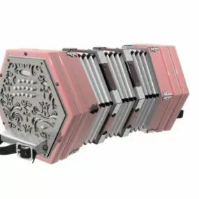 Midi Accordion 3d model