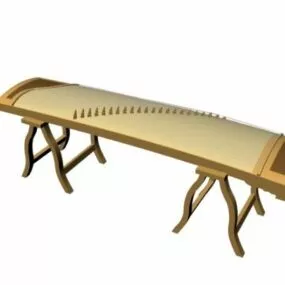 Chinese Plucked Zither 3d model