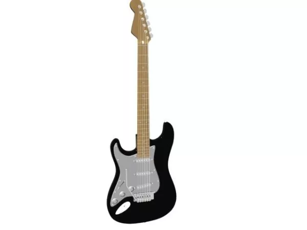 Guitar Instrument With Stand 3d model