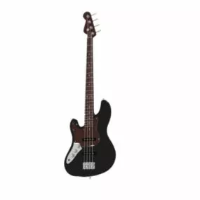 Black Electric Guitar 3d model
