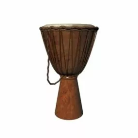 West Africa Wood Djembe 3d model