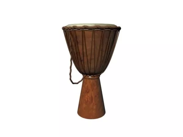 West Africa Wood Djembe 3d model West Africa Wood Djembe 3d model
