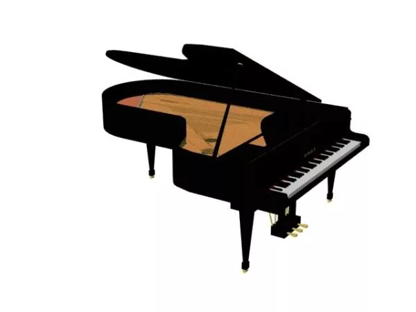 Grand Piano Object 3d model
