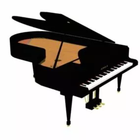 Large Grand Piano 3d model
