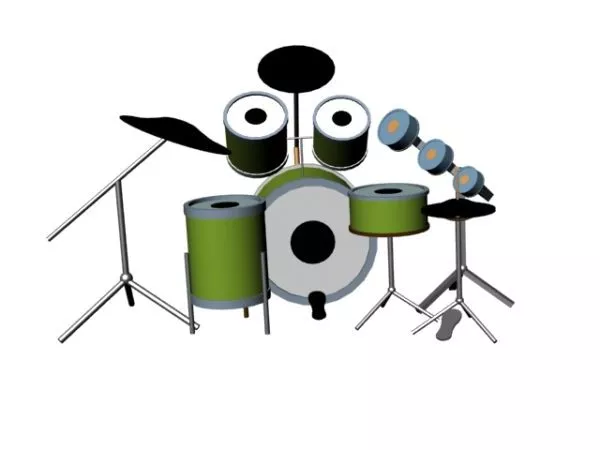 Drum Set Instrument Collection 3d model