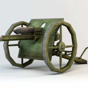 Low Poly Cannon 3d model