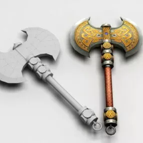 Dwarf Battle Axe 3d model