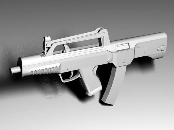 Type 05 Suppressed Submachine Gun 3d model Type 05 Suppressed Submachine Gun 3d model