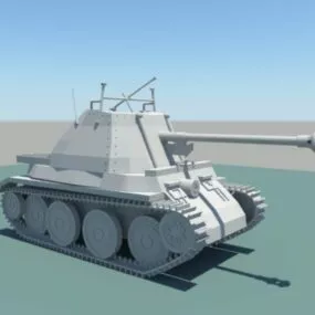 Vintage Tank 3d model