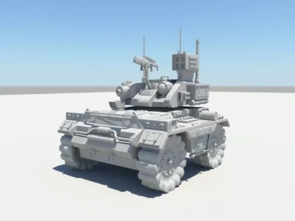 Armed Robotic Vehicle 3d model Armed Robotic Vehicle 3d model