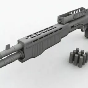 Spas-12 Shotgun 3d model