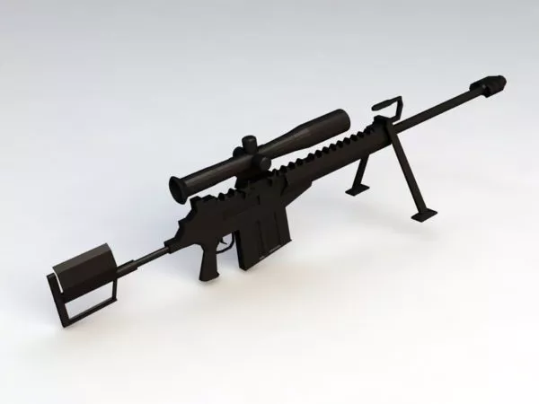 50 Cal Sniper Rifle 3d model 50 Cal Sniper Rifle 3d model