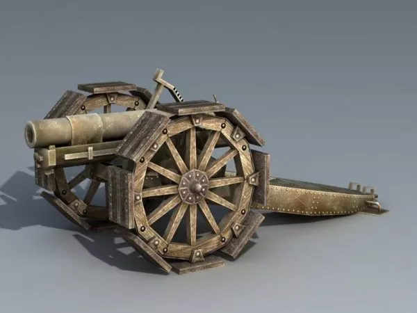 Vintage Artillery 3d model Vintage Artillery 3d model