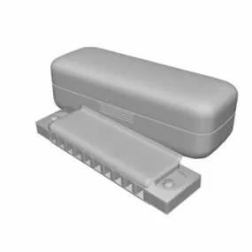 10-hole Diatonic Harmonica 3d model