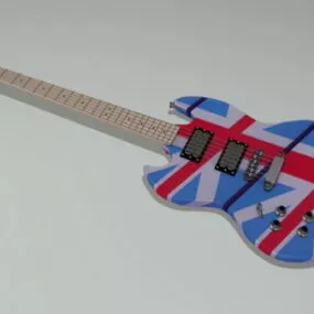 Electric Bass Guitar 3d model