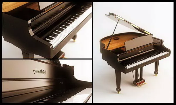 Modern Upright Piano 3d model