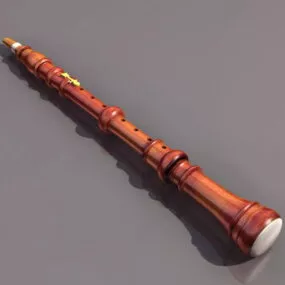 Wood Clarinet 3d model