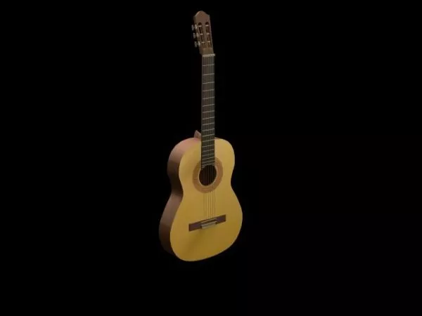 Small Guitar Instrument 3d model