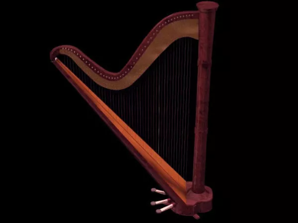 Bow Harp 3d model Bow Harp 3d model